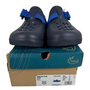 CHACO Chillos Clog Shoe Navy Blue Comfort Sandal Men's US size 11 + Box Preowned
